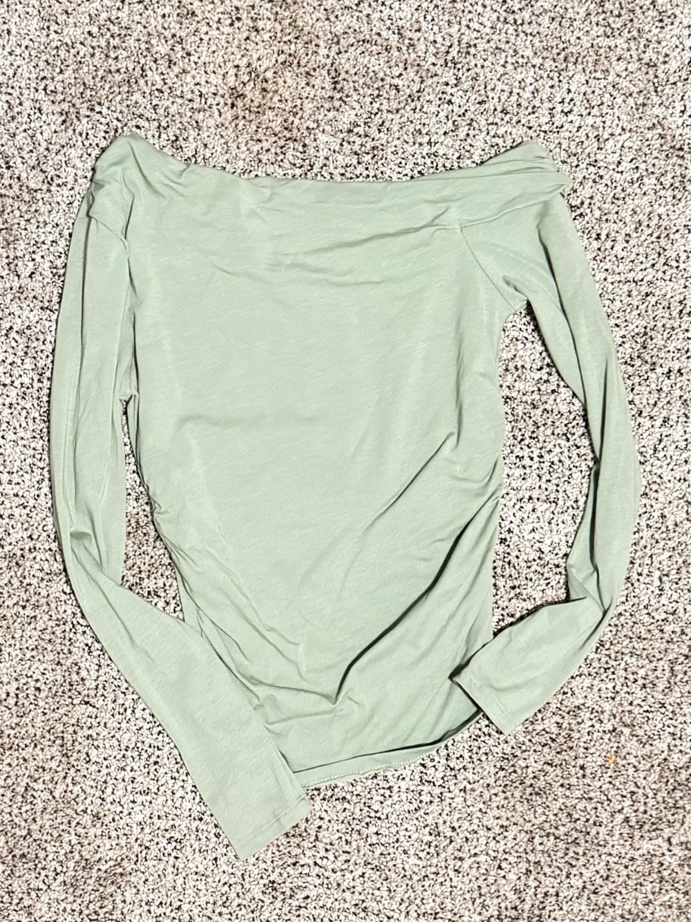 Asymmetric neckline shirt
